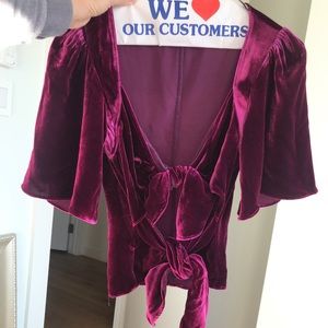 Zara Velvet Cut-out Never Been Worn Top